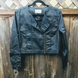 Blue moto jacket